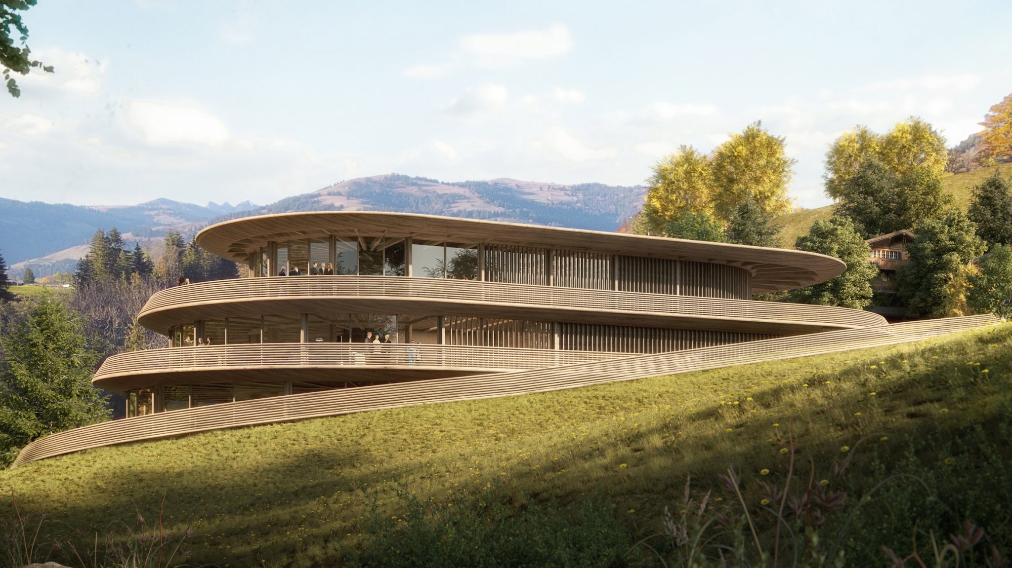 "فوستر آند بارتنرز" تُنظّم معرضًا ألبياً حول منحدر سيارات من ثلاثة طوابق